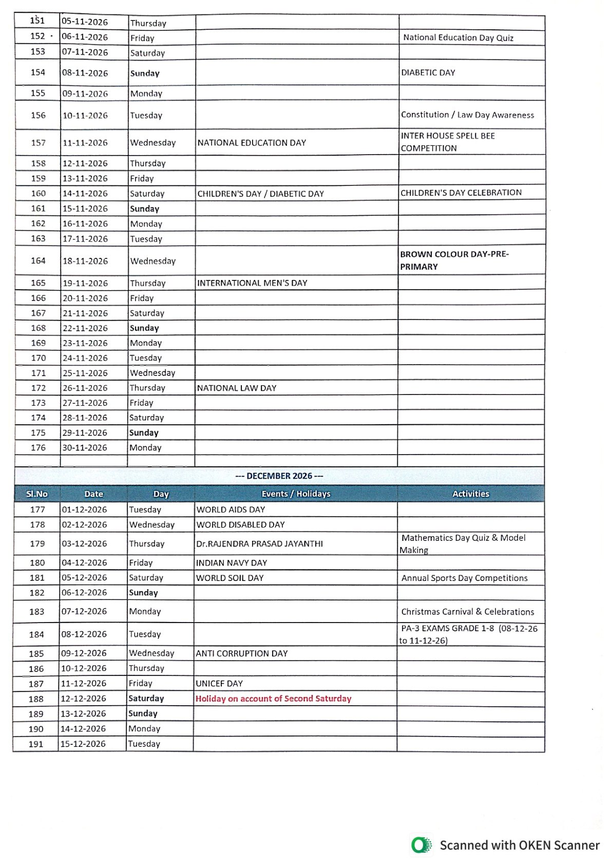 Academic calendar 2026–27 — page 5